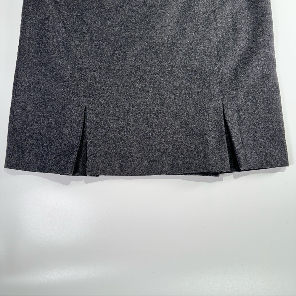 Banana Republic workwear wool blend pencil skirt front slits Size 10 gray - Picture 3 of 6